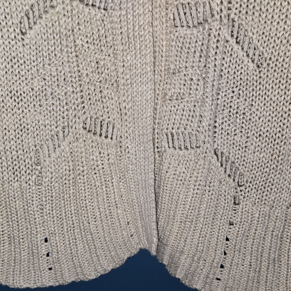 Bamboo Traders Open Knit Short Sleeve  Cardigan,  Size Large - Picture 4 of 7